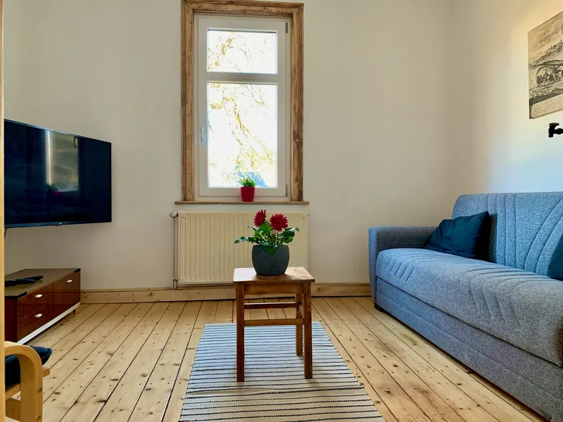 Blick ins Wohnzimmer im Obergeschoss