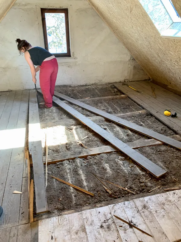 Sanierung des Dachbodens